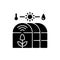 Smart greenhouse black glyph icon