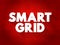 Smart grid - electrical grid which includes a variety of operation and energy measures, text quote concept background