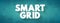 Smart grid - electrical grid which includes a variety of operation and energy measures, text quote concept background