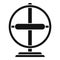 Smart gyroscope icon simple vector. Gyro accelerometer