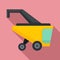 Smart harvester icon, flat style