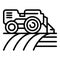 Smart harvester icon, outline style