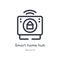 smart home hub outline icon. isolated line vector illustration from general collection. editable thin stroke smart home hub icon