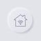 Smart home Icon, White Neumorphism soft UI Design.