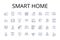 Smart home line icons collection. Digital living, Intelligent dwelling, Automated abode, Connected house, Hi-tech