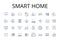 Smart home line icons collection. Digital living, Intelligent dwelling, Automated abode, Connected house, Hi-tech