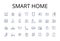 Smart home line icons collection. Digital living, Intelligent dwelling, Automated abode, Connected house, Hi-tech