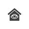 Smart home monitoring vector icon