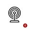 Smart home or office beacon radar icon.