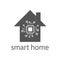 Smart home technology conceptual sign. Illustration concept of system intelligent control house. EPS 10.