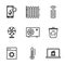 Smart home utilities security control icons