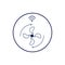 Smart home ventilation icon illustration. Fan with wi-fi symbol