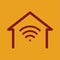 Smart home wifi icon, wifi in home, work from home, vector, illustration