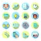 Smart House Round Icons Set