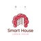 Smart House Symbol. Office inside brain concept. Vector