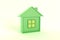 Smart House With Window Icon Illustration green, perspective view