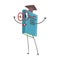 Smart humanized book in a graduation cap cartoon character vector Illustration