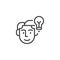 Smart idea outline icon