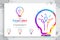 Smart idea vector logo design with colorful concept for education and symbol illustration of intelligence