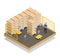 Smart Industry Robots Isometric Composition