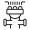 Smart irrigation icon outline vector. Water drip