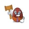 Smart Judge chocolate egg in mascot cartoon character style