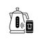 Smart kettle black linear icon