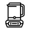 smart kettle home line icon vector illustration