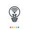 Smart light bulb icon,Vector and Illustration