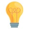 Smart lightbulb innovation icon, cartoon style