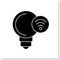 Smart lighting glyph icon