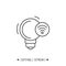 Smart lighting line icon. Editable illustration