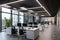 a smart lighting system integrated into an office space, providing functional and customizable illumination