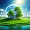 Smart Living or eco friendly design and climate energy