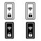 Smart lock vector icon set. Digital security illustration sign collection. data protection symbol.