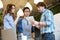 Smart man sharing his ideas with concentrated coworkers