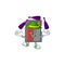 Smart memory card cartoon character style playing Juggling