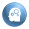 Smart mind gear icon, simple style