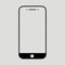 Smart mobil phone mock up, Smartphone technology template, modern blank telephnone, realistic vector illustration