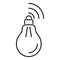 Smart modern bulb icon, outline style