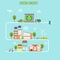 Smart modern cities ecology design concept infographics elemen