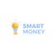 Smart money logo. Luminous light bulb with gold dollar coin logotype. Crowdfunding for fresh ideas.