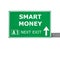 SMART MONEY road sign isolated on white