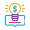 Smart money solution icon vector outline illustration