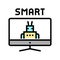 smart monitor color icon vector illustration