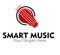 Smart music logo design vector