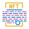 smart nft contract color icon vector illustration