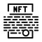 smart nft contract line icon vector illustration