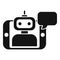 Smart online bot icon simple vector. Help chat sound