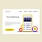 Smart optimizing in business work flow landing page